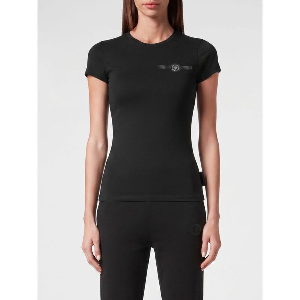 Plein Sport Women Plein Sport Slim Fit Jersey T-Shirt With Contrast Logo